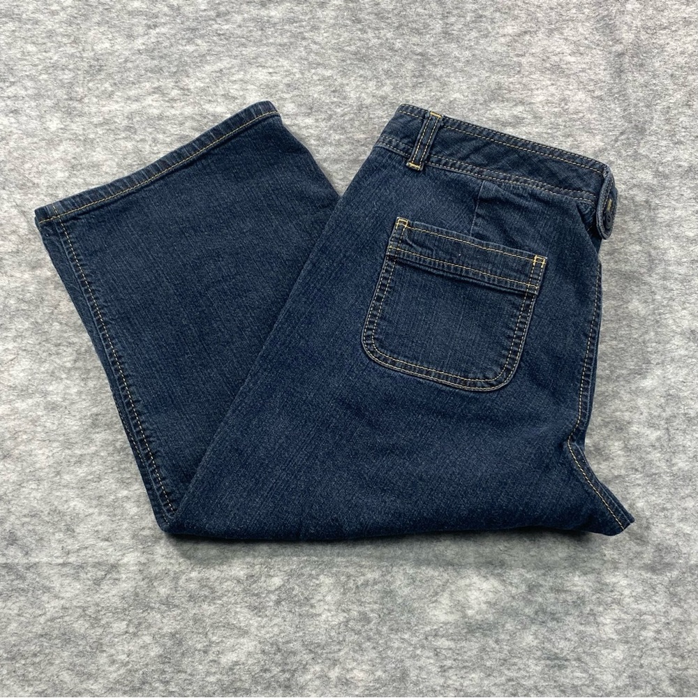 Dockers Womens Blue Denim Cropped Favorite Fit Dark Wash Jeans Size 4 - Picture 3 of 11
